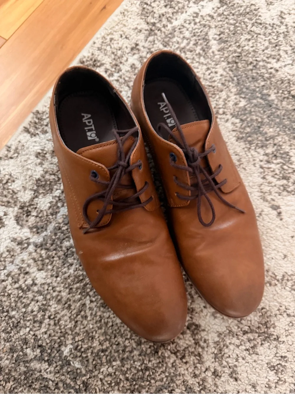 Apt. 9 Men's Tan Leather Oxfords - Chestnut Brown